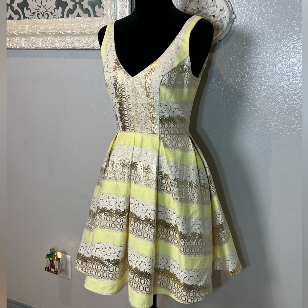 Elegant Yellow and Gold Dress